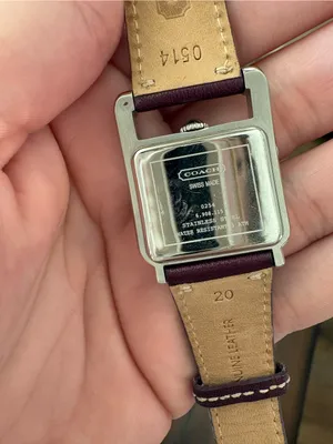 Coach Y2K Purple Leather Watch thumbnail 3