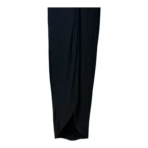 Rolla Coster Los Angeles Black Deep V-Neck Twist Front Maxi Dress RC-4179 M thumbnail 5