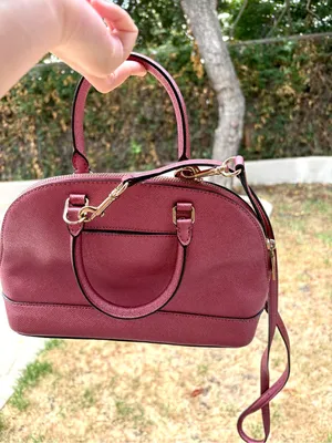 Coach Crossbody Handbag With Long Strap Gold Hardware Metallic Red/Pink thumbnail 3