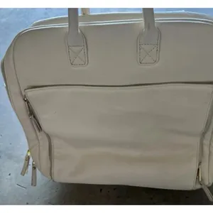 AYLA Co DIAPER BAG white cream Women’s Large Bag Travel Multipocket Carryon thumbnail 10