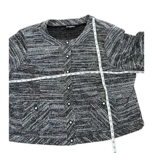 Karl Lagerfeld Paris Button Up Gray Heathered blazer‎ jacket size 1X thumbnail 4
