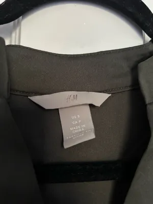 H&M Charcoal Satin Top thumbnail 2