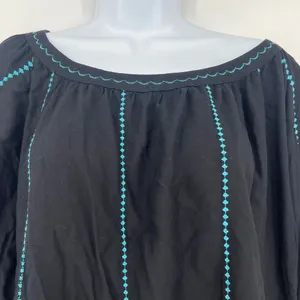 Ariat Western Peasant Blouse Sz S Boho Embroidered Festival Cottage Flowy Ranch thumbnail 3
