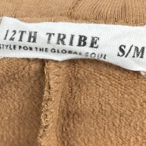 12th Tribe Oakley Women's Brown Pleated Pockets Mini Lounge Sweat Shorts Sz S/M thumbnail 4