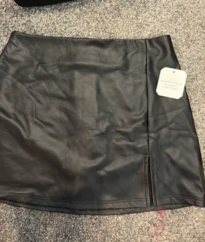 Altar'd State Leather Black Skirt thumbnail 1
