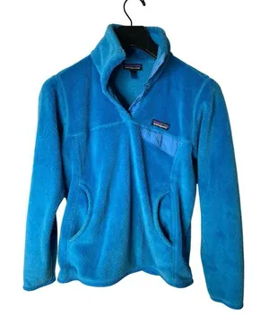 Patagonia Retool Snap T Fleece sweatshirt pullover blue women's size small 25442 thumbnail 1