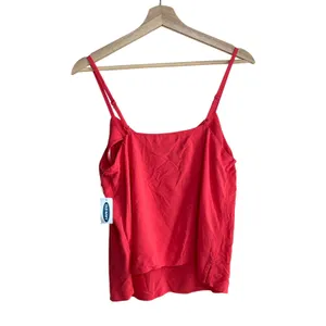 NWT Old Navy coral red rayon tank top spaghetti straps y2k women's‎ size small thumbnail 6