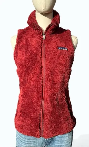 Patagonia Los Gatos Women’s Fleece Vest XS Red Full Zip Gorpcore Outdoor Hiking thumbnail 1