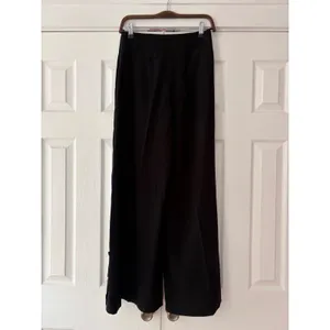 Elevenses‎ Anthropologie Black Wide Leg Sailor Button Trousers Pants Size 4 thumbnail 2