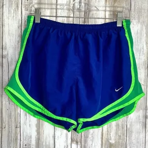 Nike Blue & Green Tempo Shorts •Large thumbnail 1