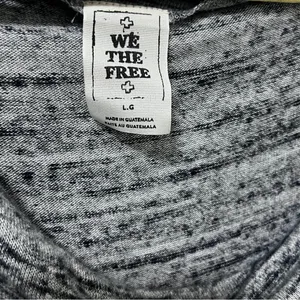 Free People We the Free Off Shoulder Burnout Top Large Gray thumbnail 3
