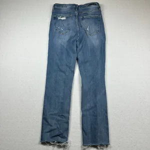 Risen Women’s High Rise Distressed Jeans Size 29 Raw Hem Skinny Ankle thumbnail 5