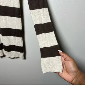 VTG Y2K‎ 2000s Abercrombie & Fitch Women Sweater Striped V-Neck Rabbit Hair thumbnail 5