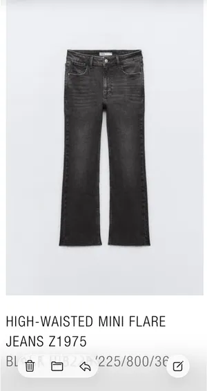 ZARA High-Waisted Mini Flare Jeans thumbnail 2