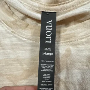 Vuori Women’s Sunset Tank Top Sleeveless Pima Cotton Slub in Bisque Camo XL thumbnail 9