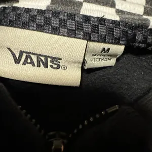 Vans Black Hoodie with White Checkered Lining thumbnail 3