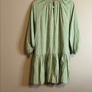 H&M Green Floral 3/4 length Raglan Balloon Sleeve M Cottagecore Prairie Feminine thumbnail 6