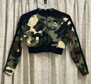 Puma Camo Wild Pack T7 Cropped Crew Pullover  thumbnail 1