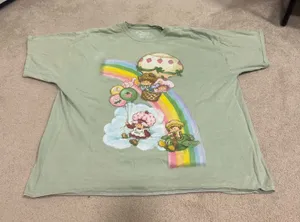 Strawberry Shortcake Tee Green Size XL thumbnail 1