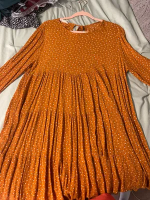 Dress Up Floral Orange Dress thumbnail 1