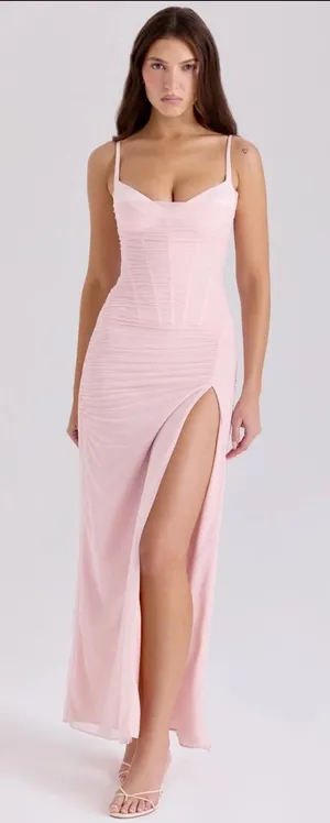 House of CB Lini Pastel Pink Maxi Dress thumbnail 1
