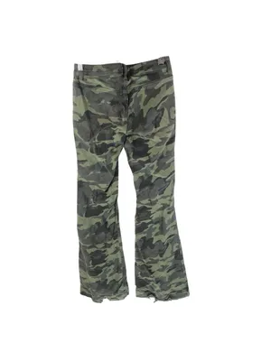 Garage Womens Camo Flare Jeans Size 01 Low Rise Distressed Hem Green thumbnail 2