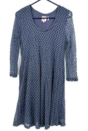 Lilka size Small blue polka‎ dot long sleeve dress lined thumbnail 1