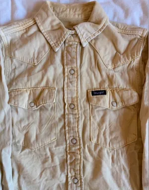 Wrangler Retro Women’s Yellow Pearl Snap Button Up Western Shirt thumbnail 2