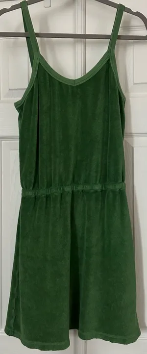 Suzie Kondi The Dita Beach Terry Tank Mini Dress Green size small thumbnail 1
