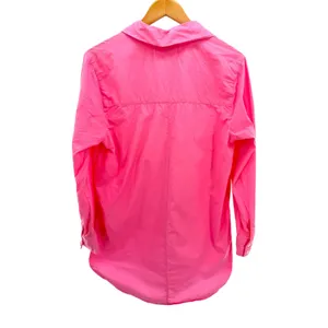 L Space Womens‎ Neon Pink Cotton Button Down Shirt Long Sleeve Relaxed Fit MD thumbnail 6
