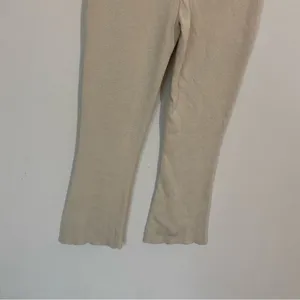 White Fox Beige Flare Leg Pull On Lounge Pants size Medium thumbnail 8