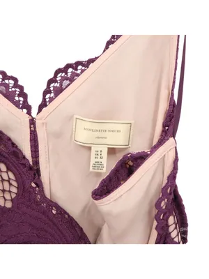Anthropologie Moulinette Soeurs Scalloped Lace Eyelet Midi Dress Purple 0 thumbnail 8