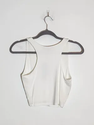 Lulus White V-Neck Sleeveless Crop Top Size Small NWT thumbnail 4