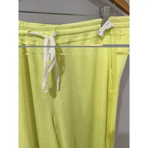 Free People Movement Overtime Mesh Pants Yellow Wide‎ Leg Sz L. Z thumbnail 3
