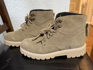 Propet Women’s Dakota Work Boots Olive Leather Size 7 *read* thumbnail 1