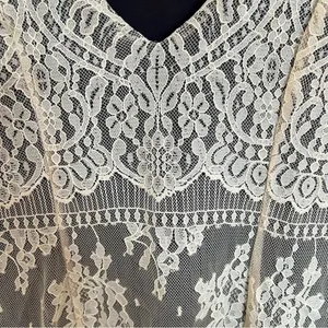 Women's Free People Boho Indie Lace Ivory Dress With Black Lining Size Small‎ thumbnail 9