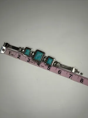 Source Unknown Southwestern multi-strand link turquoise bracelet thumbnail 7