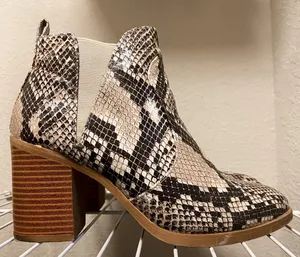 Snakeskin Booties thumbnail 1