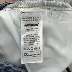 Edikted Wide Leg Jeans Womens M‎ Blue Baggy Y2K Denim Pants thumbnail 4