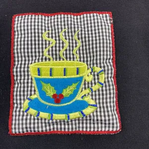 Onque Casuals Women's Christmas Cardigan Sweater Size Small Tree Santa‎ thumbnail 3