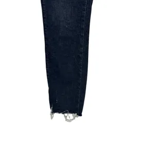 Risen Women's Jeans‎ Mid Rise Raw Hem Skinny RDP1420 Denim Dark Wash Black 28/7 thumbnail 2