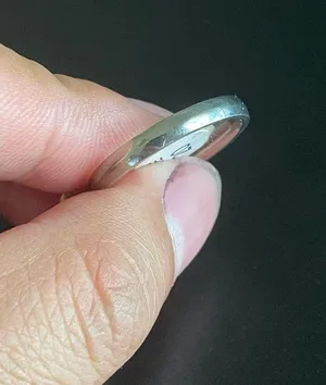 Silver stainless steel ring size 10 thumbnail 8