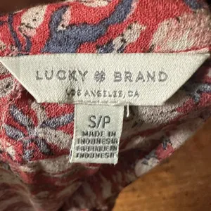 Lucky Brand floral lightweight boho peasant blouse thumbnail 4