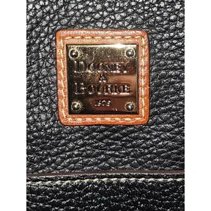 Dooney & Bourke Black Pebbled‎ Leather Lexington Shopper Tote Handbag Purse thumbnail 3