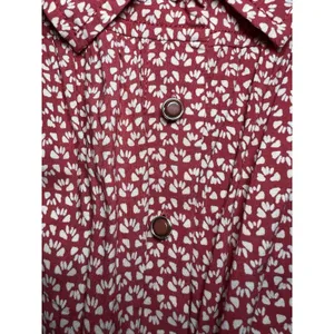Maeve Milly cropped Tie Waist Top Collared Blouse Short Sleeve Size 8 floral thumbnail 6