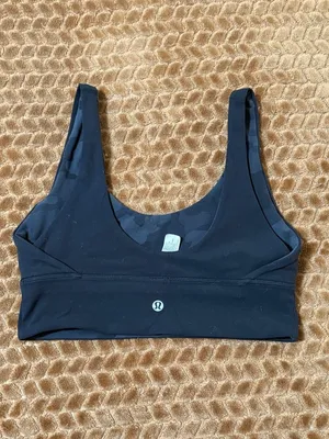 Lululemon Align Reversible Sports Bra A/B Cup Black Heritage Camo Yoga Nulu 8 M thumbnail 3