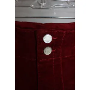 Avec Les Filles Corduroy Pants Womens 10 Burgundy Red New High Waist Wide Leg thumbnail 2