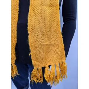 Yellow Y2K Scarves Resort Whimsy Goth Cottage Fairy Knit Cozy Chic Scarf OS thumbnail 3