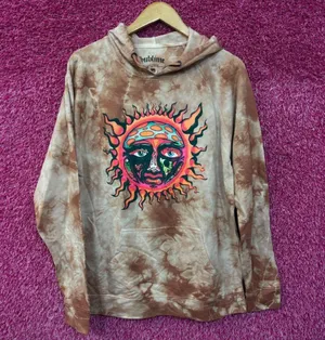 Sublime Sun 1995 Summer Tour Tie Dye Ska Rock Band Hoodie L thumbnail 1