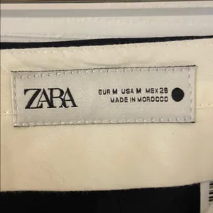 Zara Wool Blend Elegant Black Trousers size M inseam 32” waist 32” brand new thumbnail 5